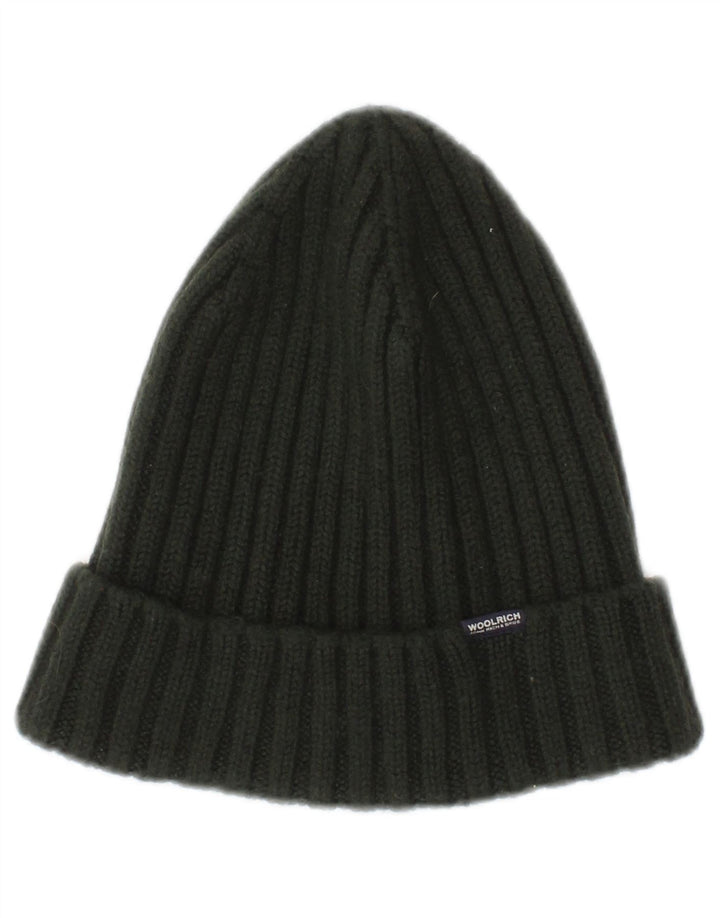 Woolrich Strik Beanie Hat til kvinder Stor grøn uld