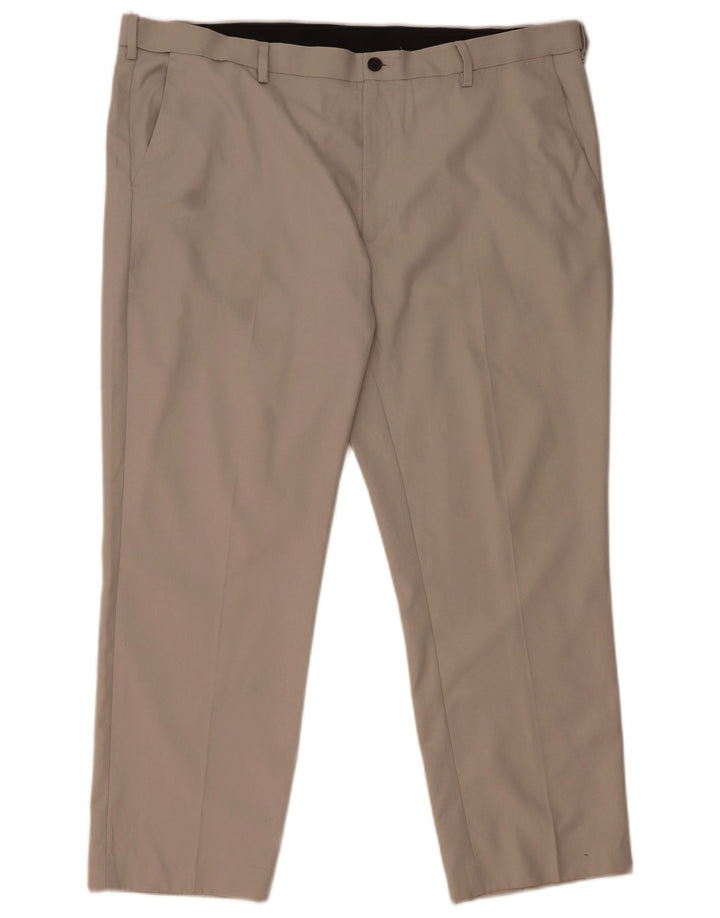 Marks & Spencer Herre Regular Fit Chinobukser W42 L28 Grå polyester