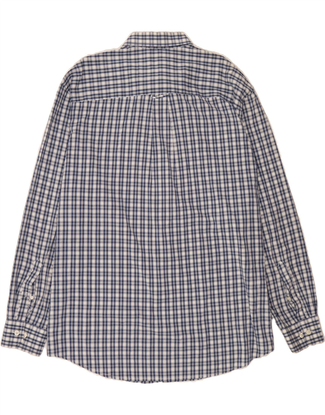 IZOD Mens Stretch Shirt 2XL Navy Blue Check Cotton Vintage Izod and Second-Hand Izod from Messina Hembry 