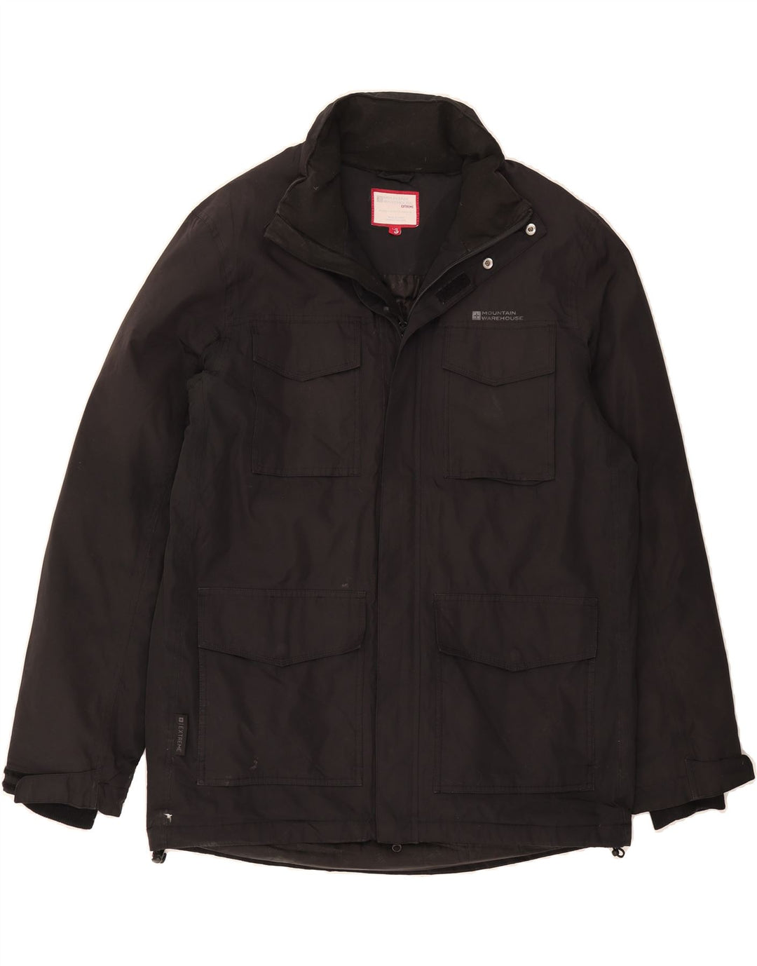 MOUNTAIN WAREHOUSE Mens Windbreaker Jacket UK 40 Large Black Polyester Vintage Mountain Warehouse and Second-Hand Mountain Warehouse from Messina Hembry 