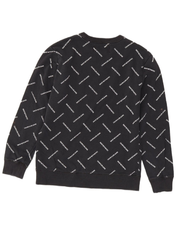 CALVIN KLEIN JEANS Grafisk sweatshirt til mænd Medium Sort Bomuld