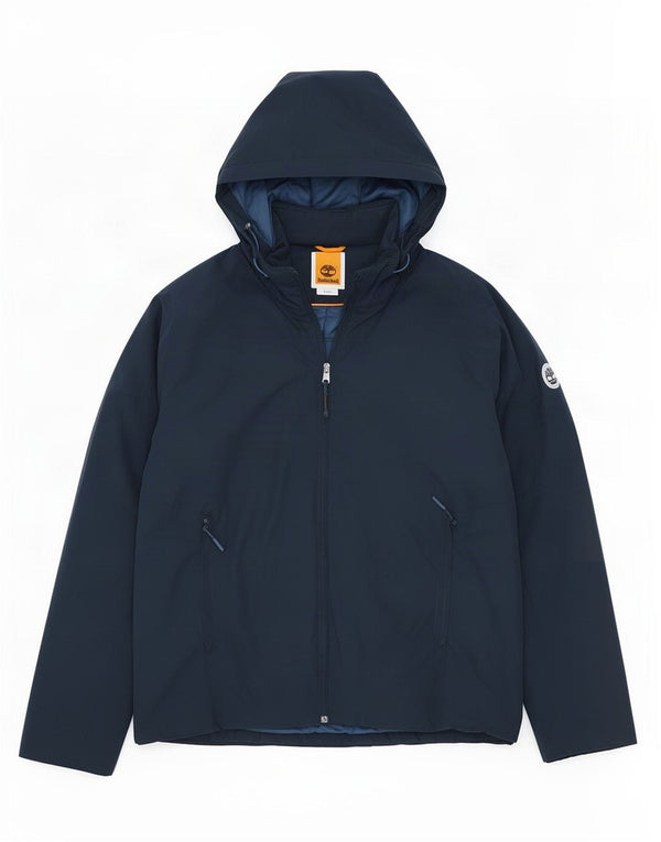 Timberland Mens Hooded Padded Jacket UK 44 XL Navy Blue Polyester