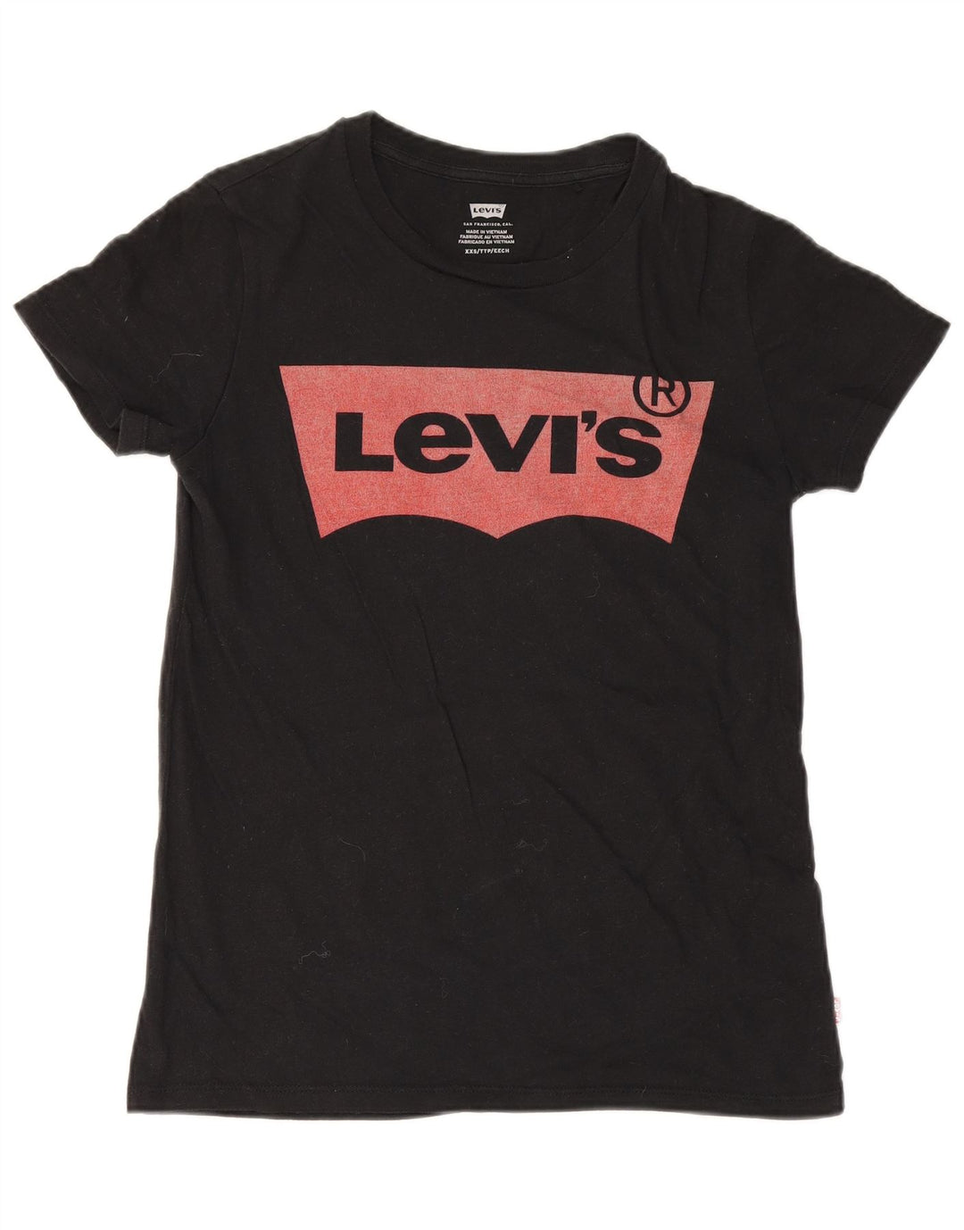 Levi's Dame Grafisk T-Shirt Top UK 2 2XS Sort