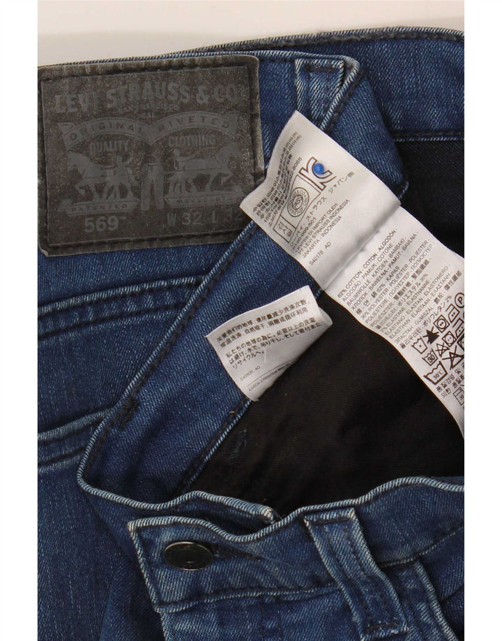 Levi's Dame 569 lige jeans W32 L32 Blå Bomuld