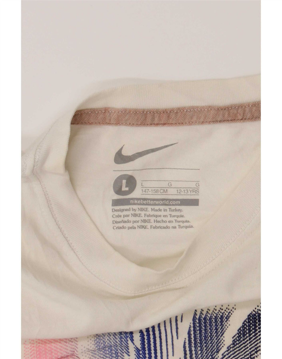 Nike Boys Grafisk T-Shirt Top 12-13 år Stor Hvid