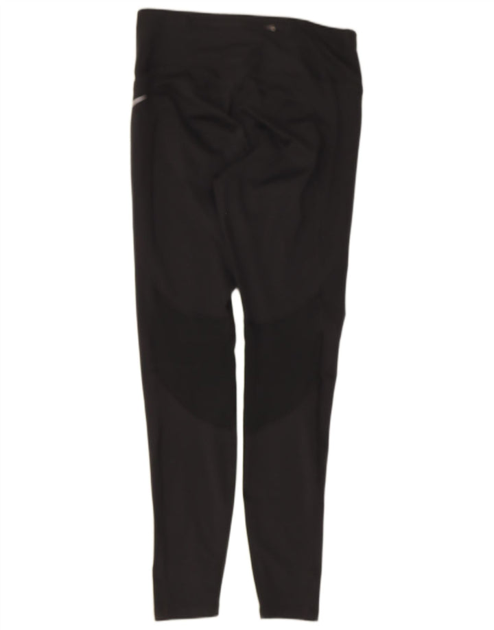 Nike Dame Dri Fit Leggings UK 12 Medium Sort Polyester