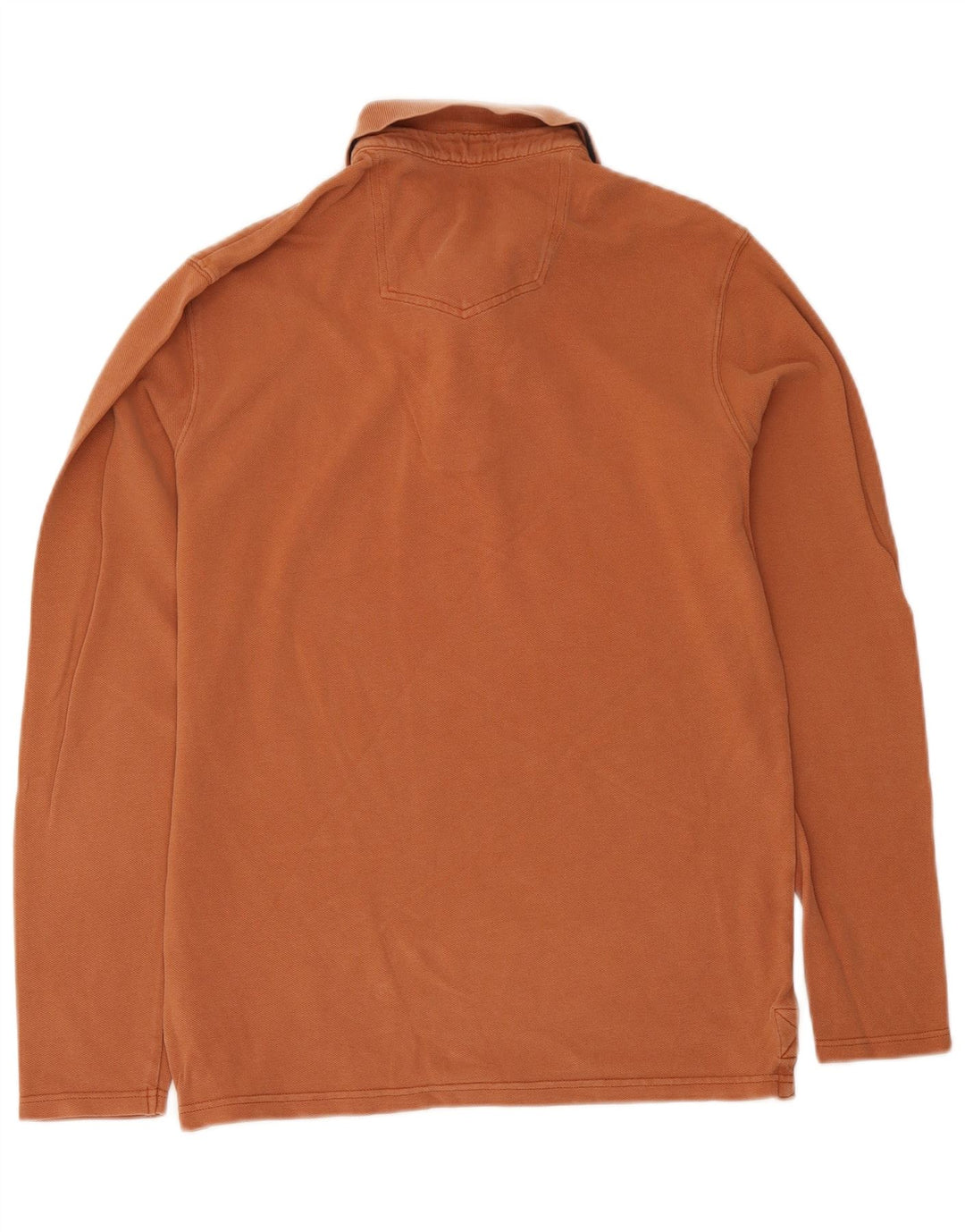 Fedt ansigt herre langærmet poloshirt lille brun