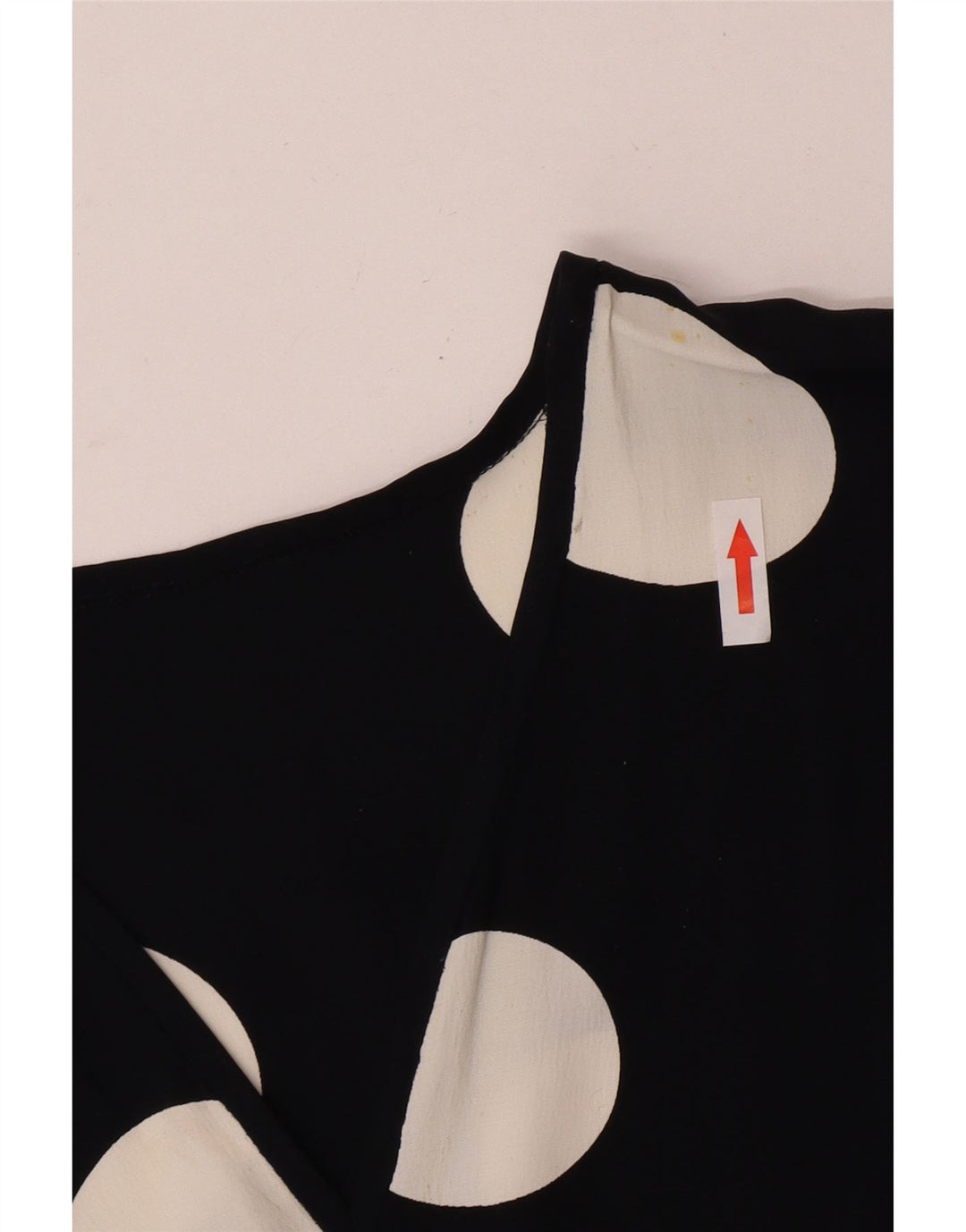 Vintage Dame A-Line Kjole UK 12 Medium Black Polka Dot