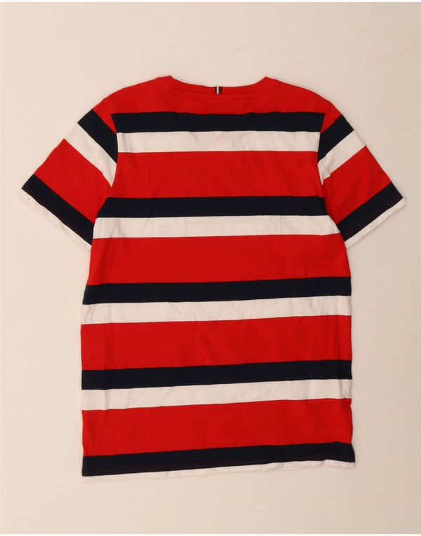 Tommy Hilfiger drenge grafisk t-shirt top 15-16 år rød stribet bomuld