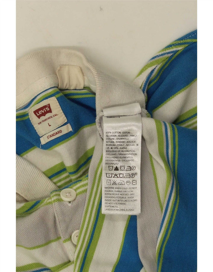 Levi's herre poloshirt Stor flerfarvet stribet bomuld