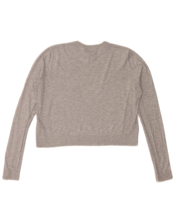 Topshop Dame Oversized Crew Neck sweater UK 10 Small Grey