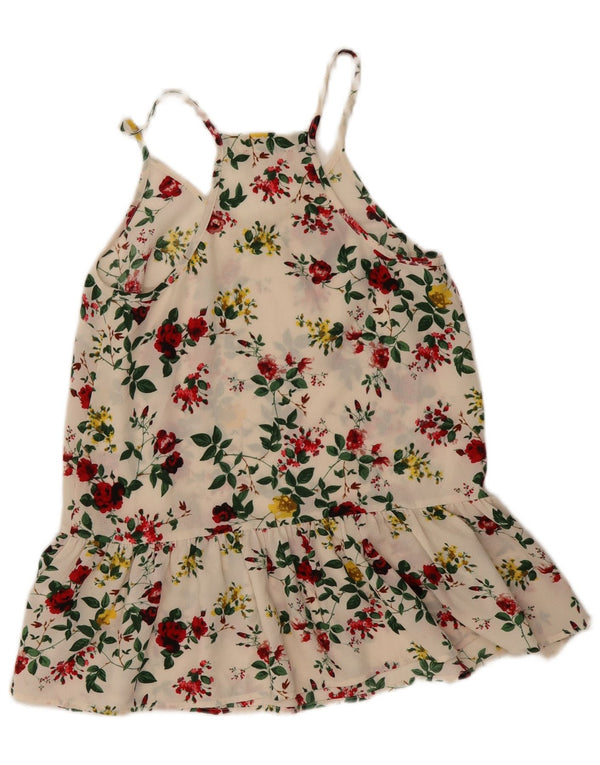 Guess Dame Sundress UK 6 XS Off White Floral Polyester