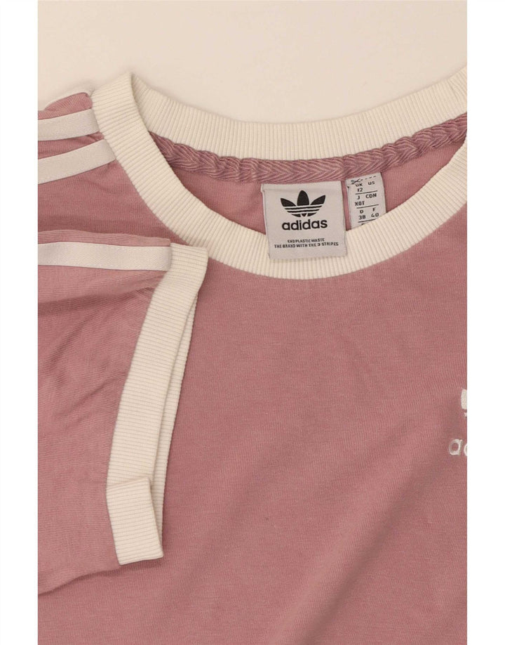 Adidas Dame T-Shirt Top UK 12 Medium Pink