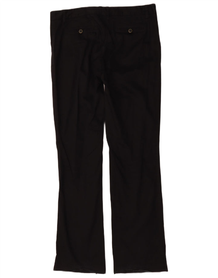 Massimo Dutti Dame Bootcut Chino Bukser W34 L32 Sort Bomuld