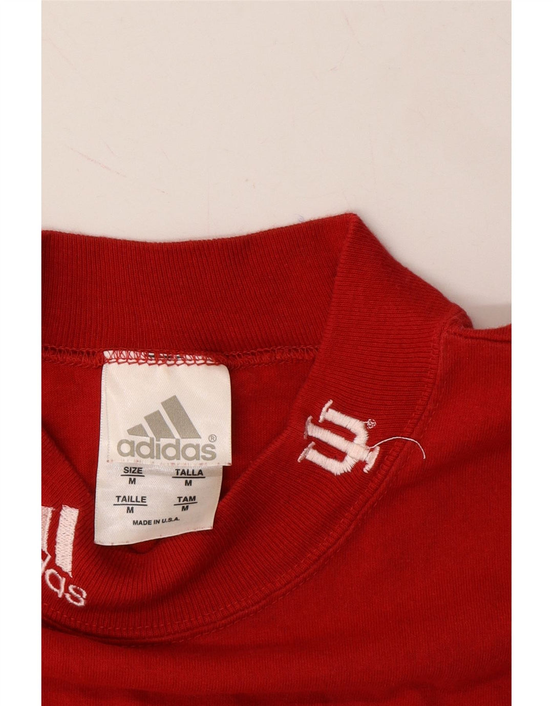 ADIDAS Mens Top Long Sleeve Medium Red Cotton Vintage Adidas and Second-Hand Adidas from Messina Hembry 