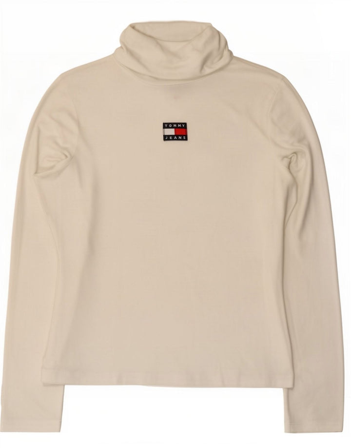 Tommy Hilfiger Dame Grafisk Top Langærmet UK 14 Large White