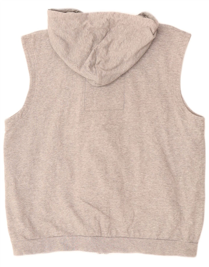 NIKE hættetrøje uden ærmer til mænd til mænd UK 39/41 Mellemgrå bomuld