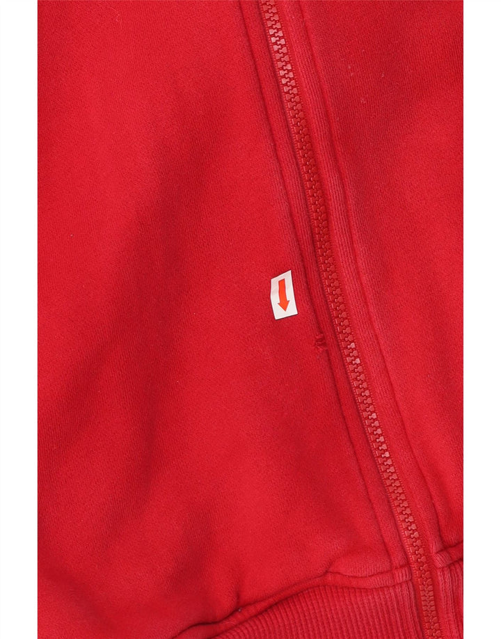 FILA Mens Zip Hoodie Sweater Medium Red Cotton