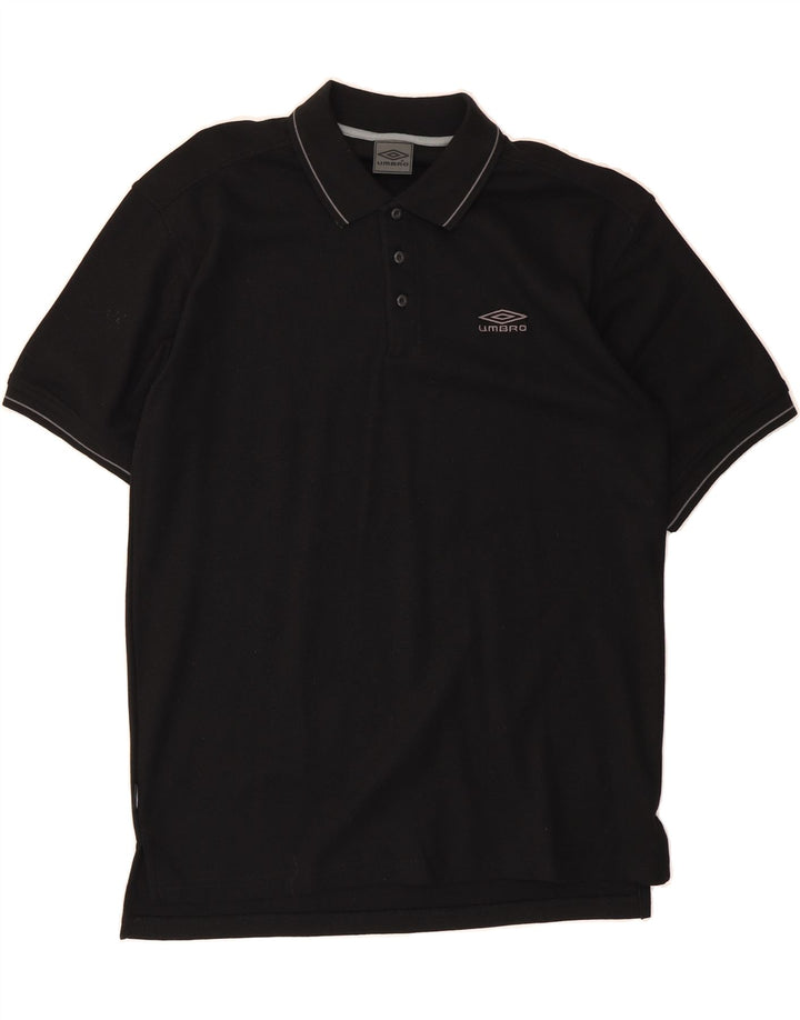 UMBRO Mens Polo Shirt Large Black Vintage Umbro and Second-Hand Umbro from Messina Hembry 