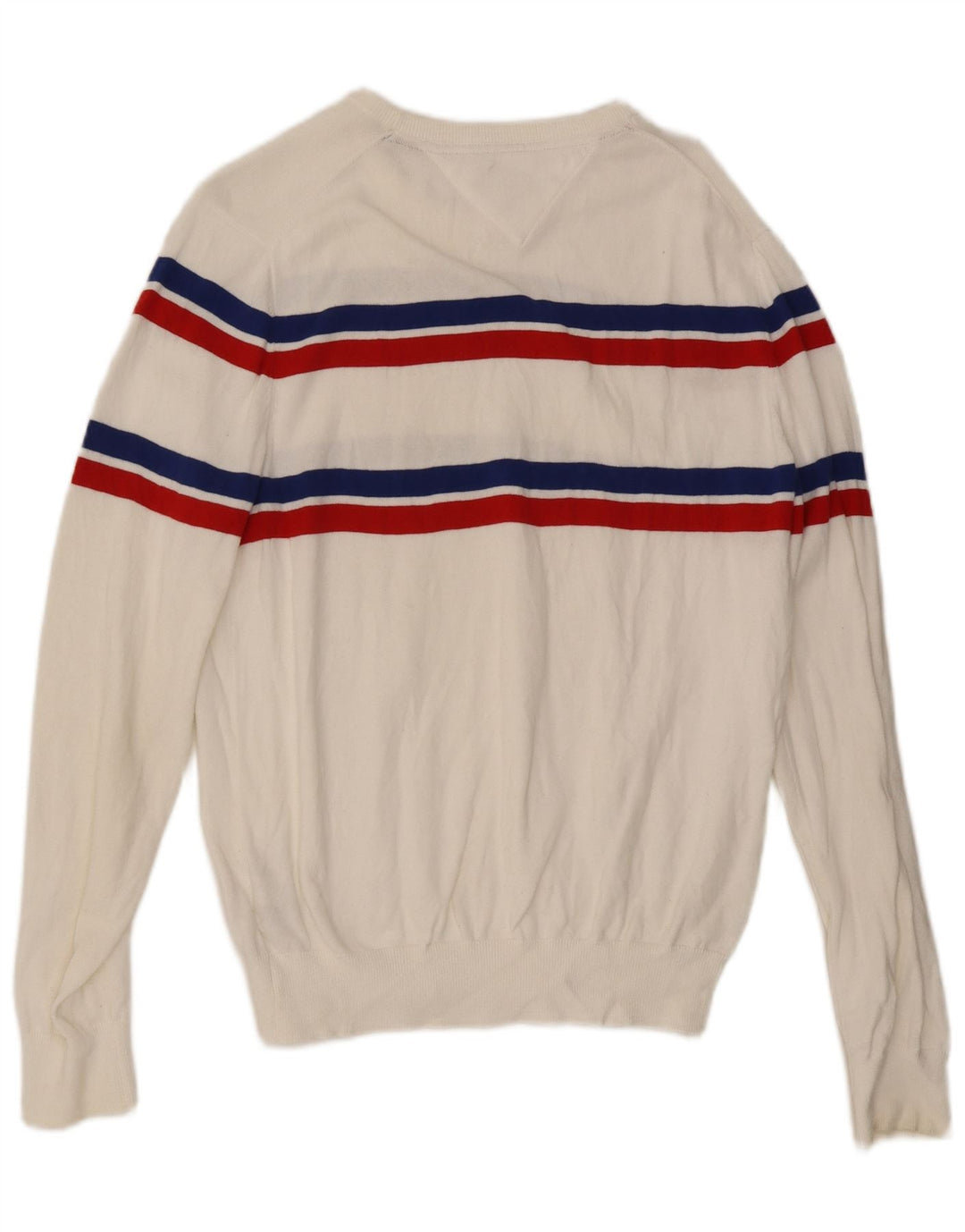 Tommy Hilfiger Herre Crew Neck sweater Medium White Colourblock