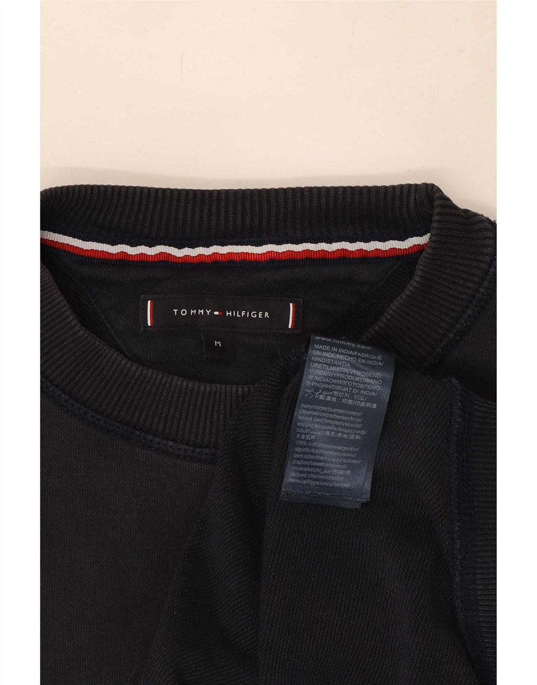 Tommy Hilfiger Herre grafisk sweatshirt Jumper Medium Navyblå stribet