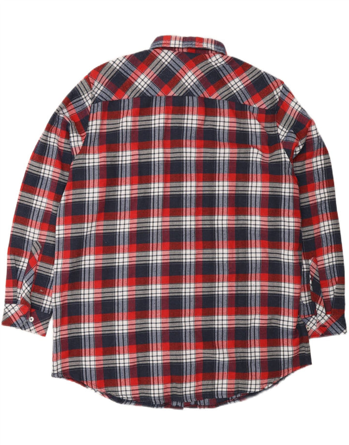 REWARD Flanelskjorte til mænd UK 39/40 Medium rød ternet bomuld