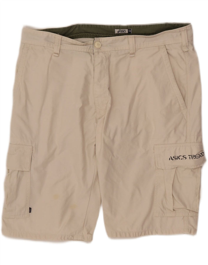 Asics Herre Cargo Shorts IT 56 3XL W40 Beige Bomuld