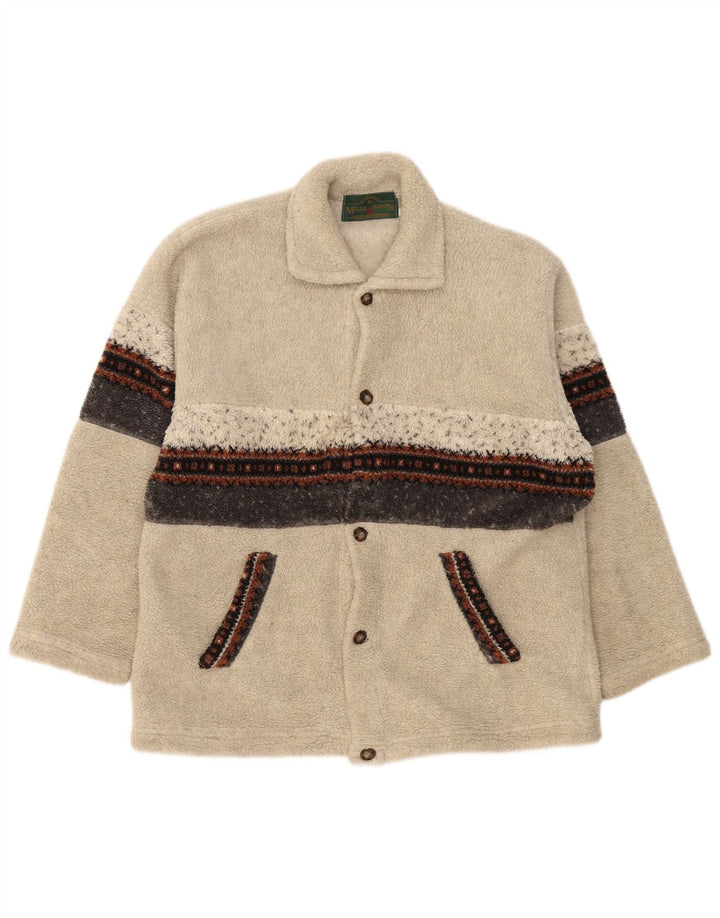 Vintage fleecejakke til mænd UK 42 XL Grå Colourblock Polyester