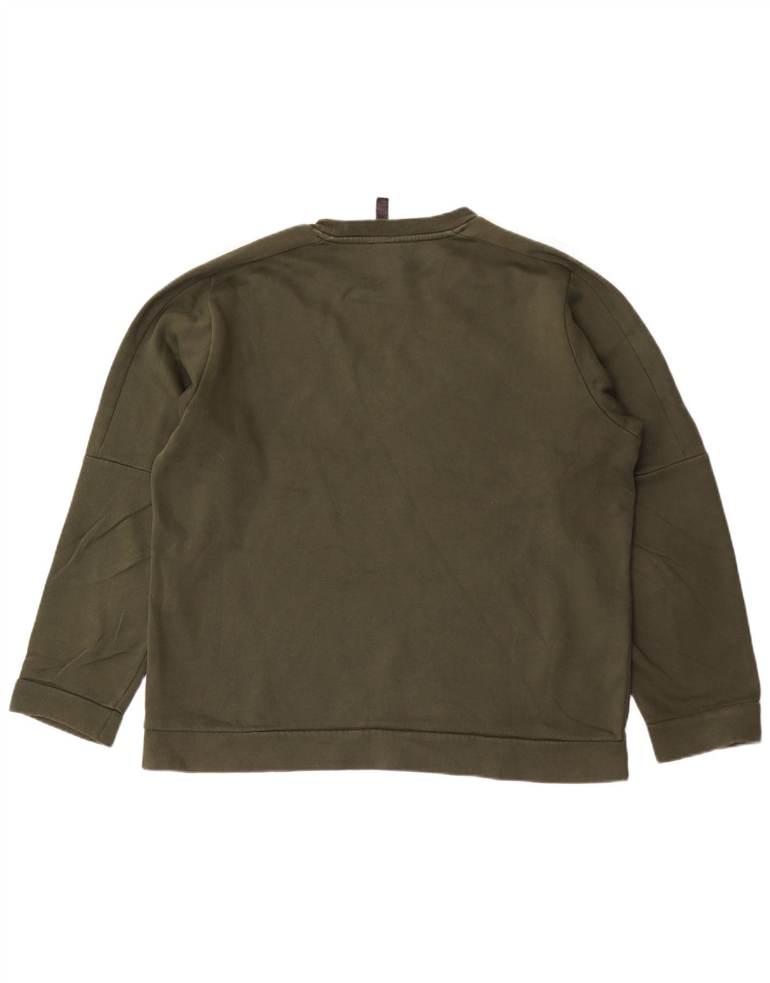 Adidas Herre Sweatshirt Jumper Large Khaki Colourblock Bomuld