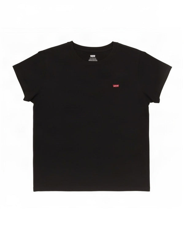 Levi's Dame T-Shirt Top UK 16 Stor Sort Bomuld