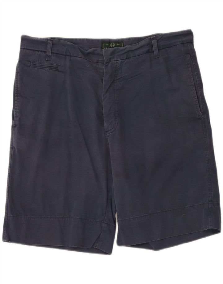 FRED PERRY Herre Chino Shorts IT 54 2XL W38 Marineblå Bomuld