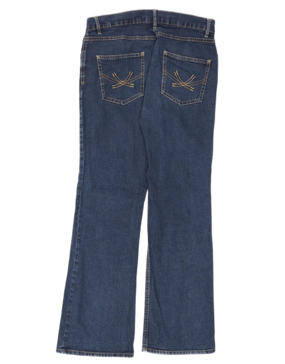 Marks & Spencer Dame Bootcut Jeans UK 10 Small W28 L28 Navy Blue Bomuld