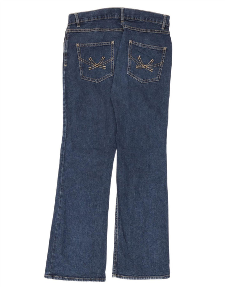 Marks & Spencer Dame Bootcut Jeans UK 10 Small W28 L28 Navy Blue Bomuld