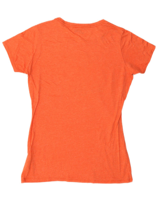 Columbia Womens Grafisk T-Shirt Top UK 10 Small Orange Paisley Cotton