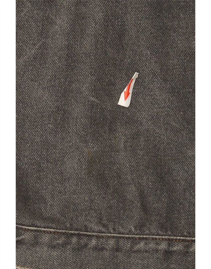 Vintage Herre denimjakke UK 40 Stor Grå Bomuld