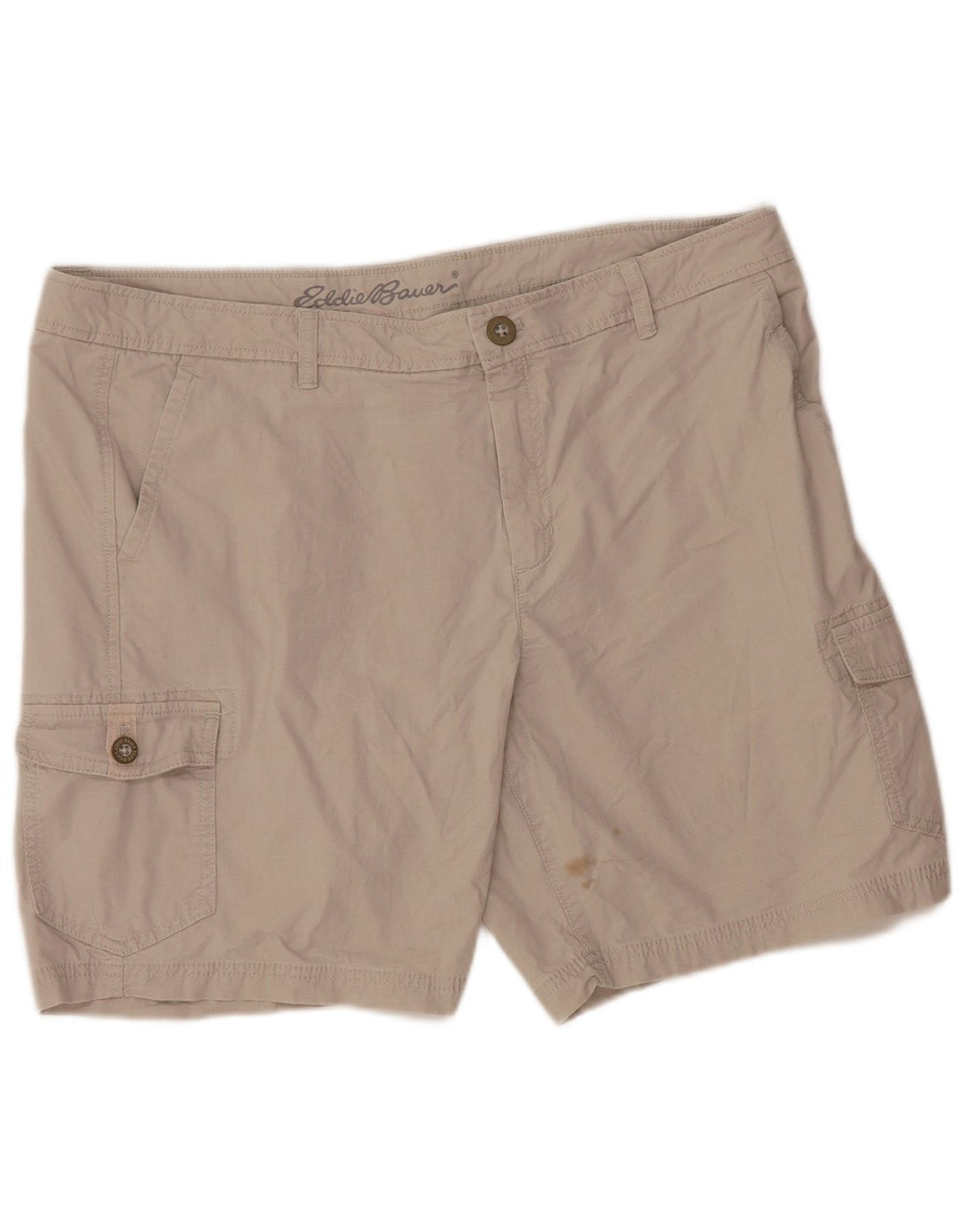 EDDIE BAUER Dame Cargo Shorts US 16 2XL W38 Grå Bomuld