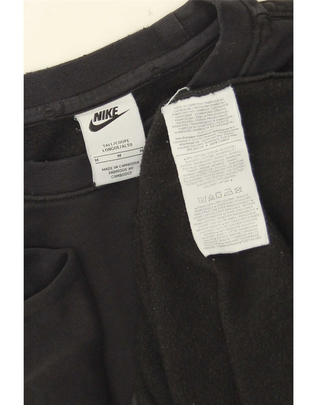Nike Herre sweatshirt Jumper Medium Sort Bomuld