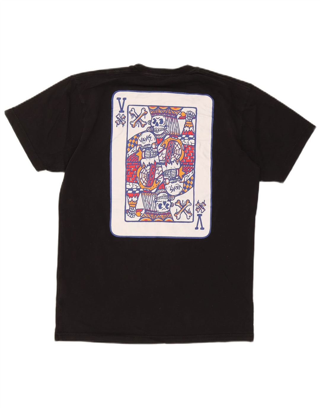 Vans Herre Classic Fit Grafisk T-Shirt Top Medium Sort Bomuld