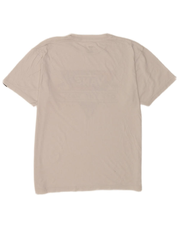 Vans Herre Classic Fit Grafisk T-Shirt Top Medium Hvid Bomuld