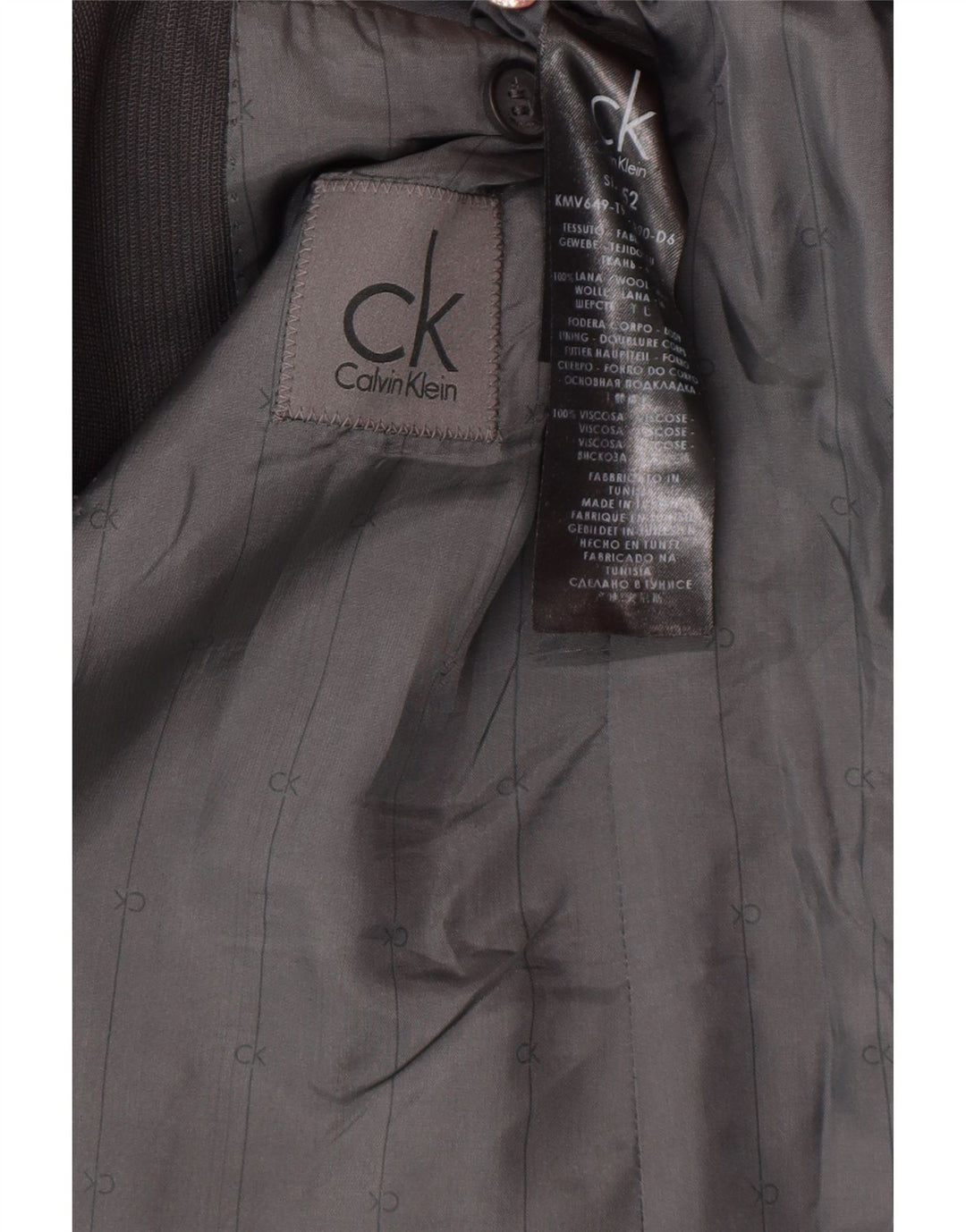 Calvin Klein Herre 2-knaps blazerjakke IT 52 XL Grå uld