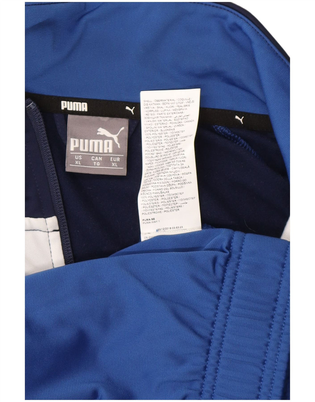 PUMA Træningsdragt til mænd Topjakke XL Blå Colourblock Polyester