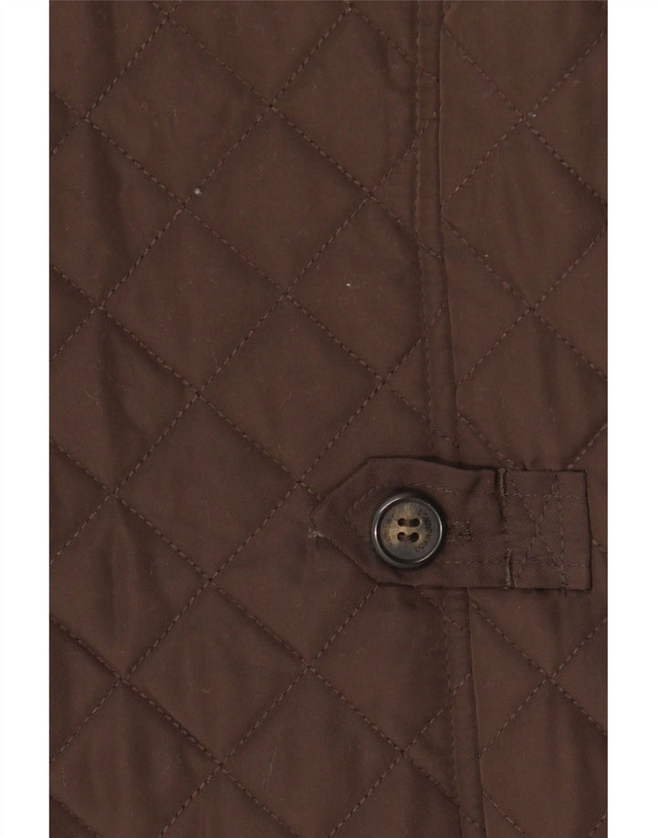 London Fog Herre Quiltet Jakke UK 40 Stor Brun Polyester