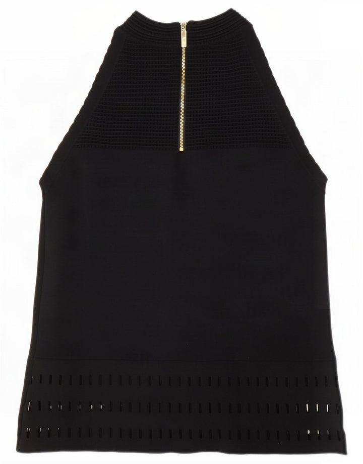 Ted Baker Damebluse Top Størrelse 2 Small Black Viscose
