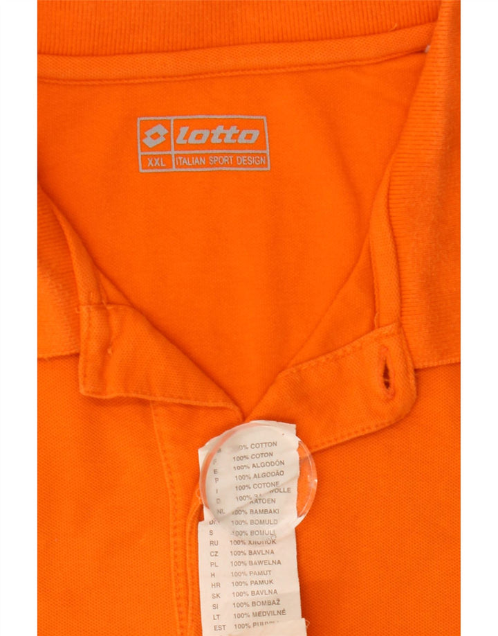 LOTTO Mens Polo Shirt 2XL Orange Cotton Vintage Lotto and Second-Hand Lotto from Messina Hembry 