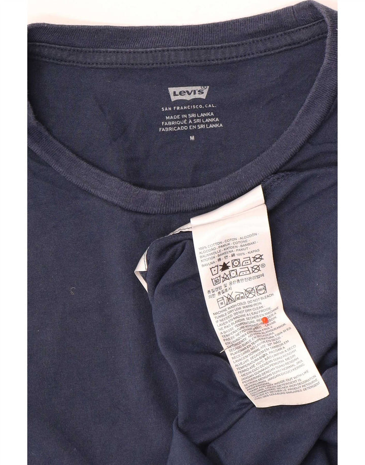 Levi's Herre grafisk T-shirt Top Medium Navyblå Bomuld