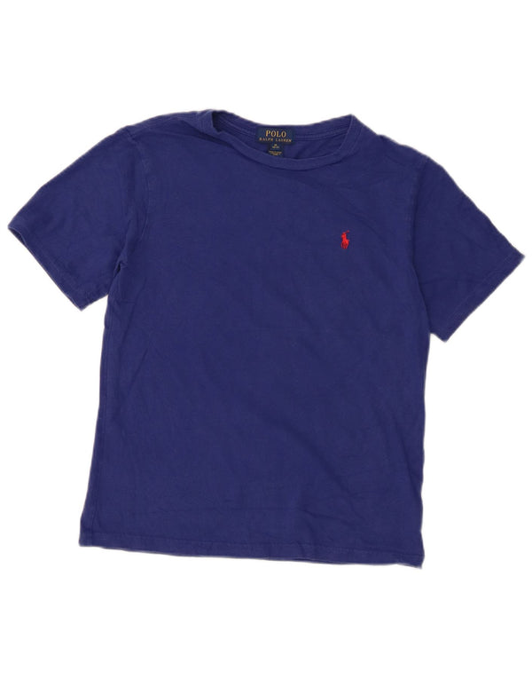 Polo Ralph Lauren Drenge T-Shirt Top 10-11 År Medium Blå Bomuld