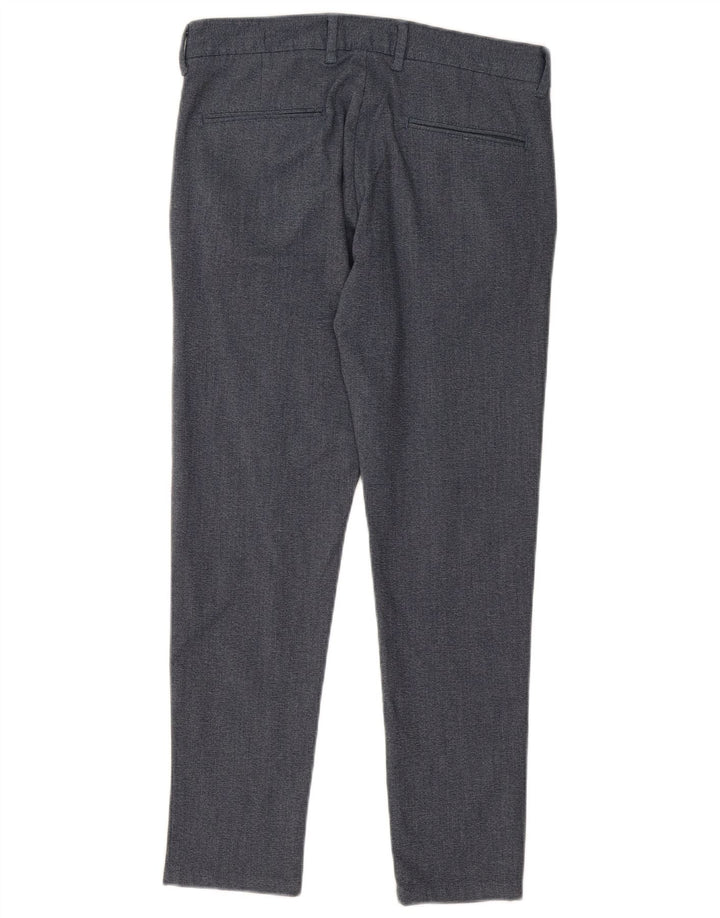 ZARA Slim Suit Bukser til mænd EU 38 Small W30 L28 Navy Blue Polyester