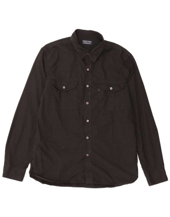 RALPH LAUREN Herreskjorte Stor sort bomuld