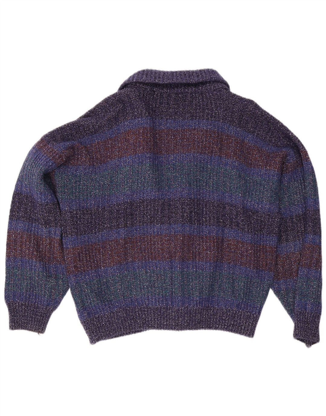 Vintage herre cardigan sweater IT 52 Stor flerfarvet flekket uld