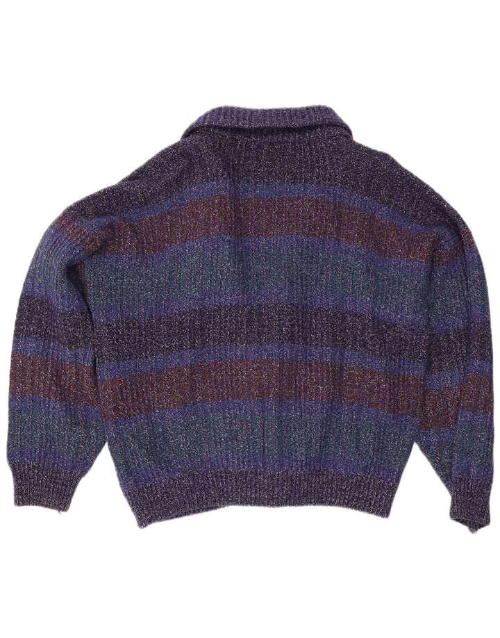 Vintage herre cardigan sweater IT 52 Stor flerfarvet flekket uld